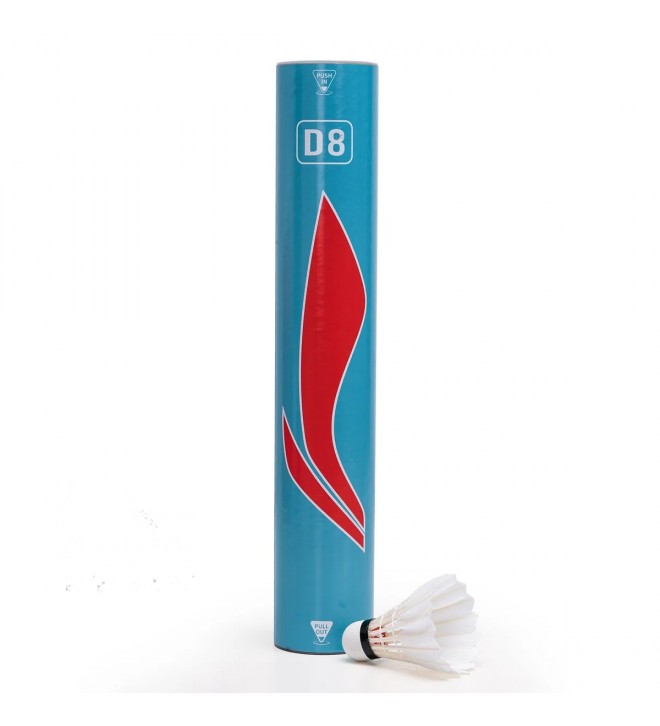 LI-NING D8 Feather Shuttlecock - Pack of 12 (Speed 77)