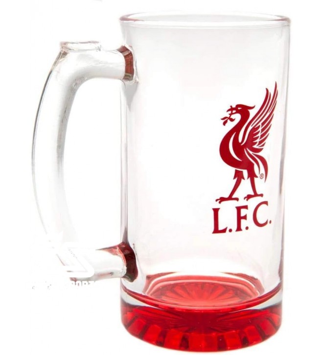 Liverpool FC Crest Stein Pint Glass with Dwepsteincrsliv
