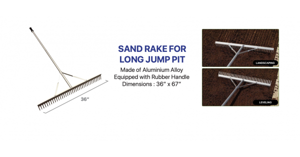 SAND RAKE FOR LONG JUMP PIT